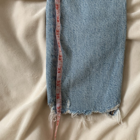 Agolde Riley Crop Lightwash Jeans Size 24 - Picture 6 of 6